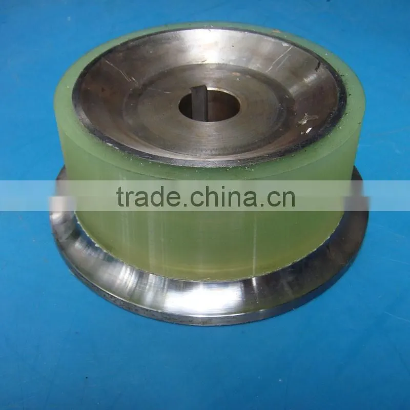 Factory wholesale machined Polyurethane 80-85A PU machined coat rubber plastic teflon coated conveyor rollers