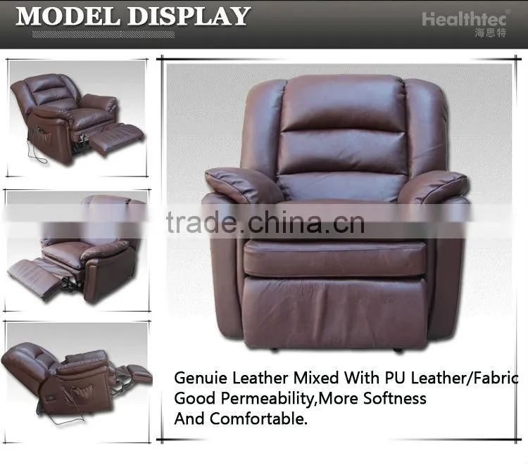 Brown Leather Dubai Recliner Furniture Sofa