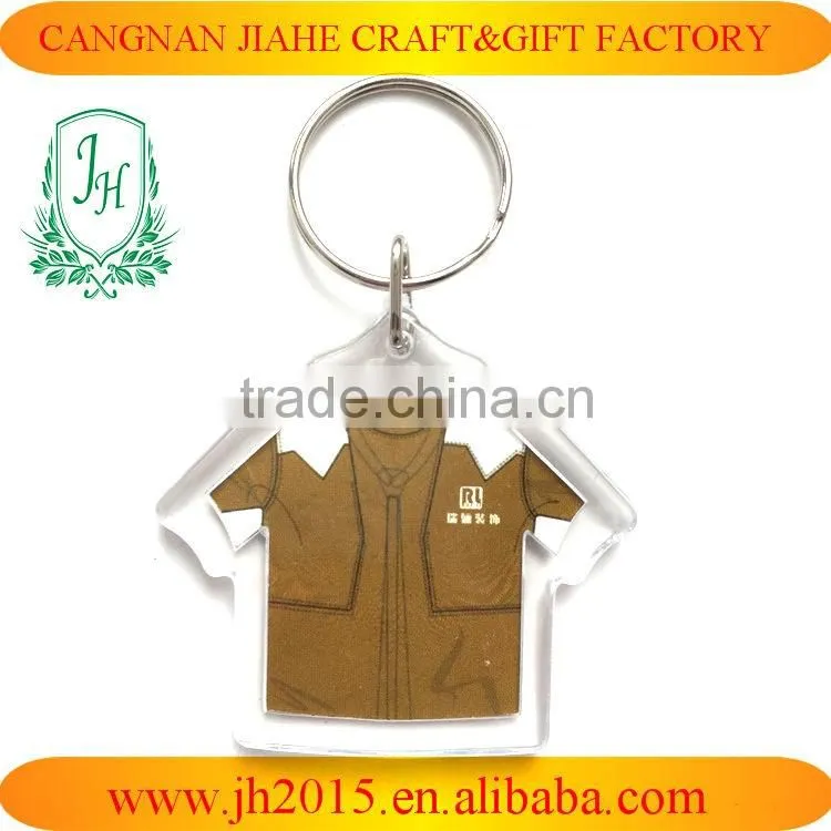 Plastic Transparent Blank Insert Photo Picture Keychain Frame Keyring