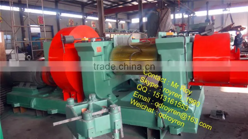 ALIBABA GOLDEN SUPPLIER Waste Tire Recycling Rubber Cracker Machine ce certification double-roller tire rubber crusher