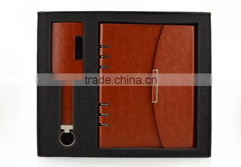2016 New Products Corporate Gifts High Quality New Business Gift Includes Notebook, Key Chain and Business Name Card Holder