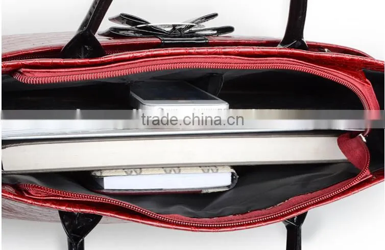 Newest Alligator Pattern red exquisite pu women bag
