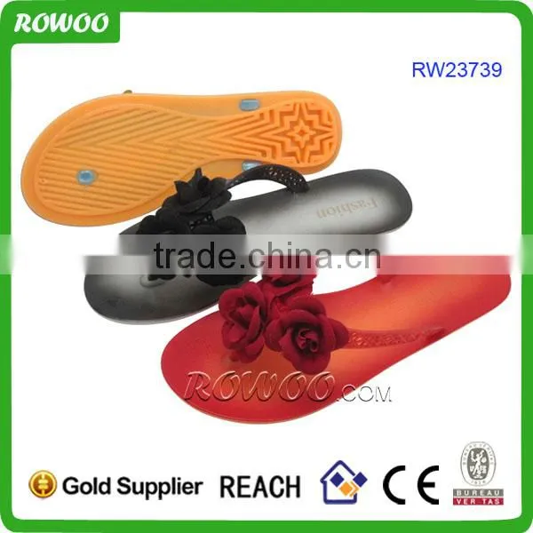hot selling ladies fancy flat sandal pvc jelly fashion sandals