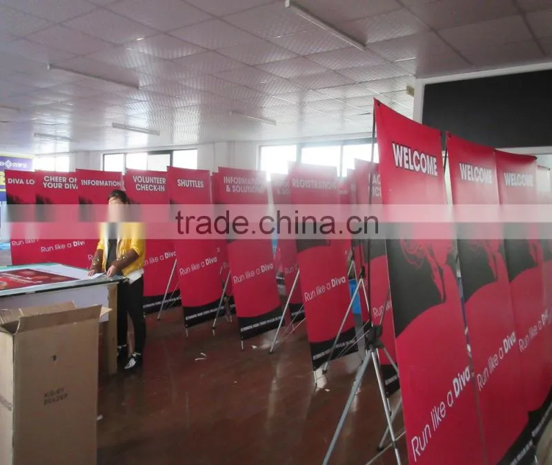 custom X display banner, portable display banner