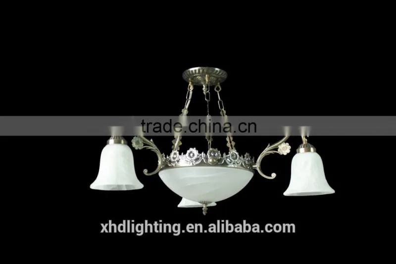 Die-casting Industrial Antique Aluminum Pendant Lamp with fancy flower