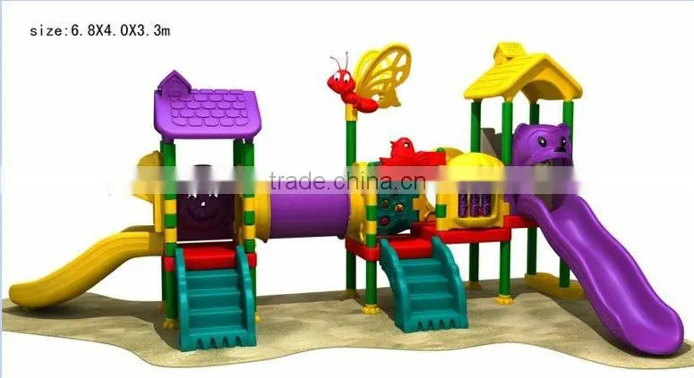 Outdoor Plastic Slide Playground
