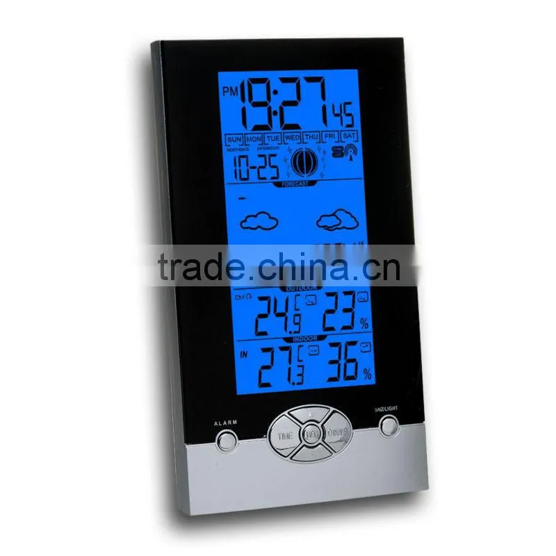 Digital Barometer Humidity Temperature Centigrade Fahrenheit Backlight Wireless Weather Station