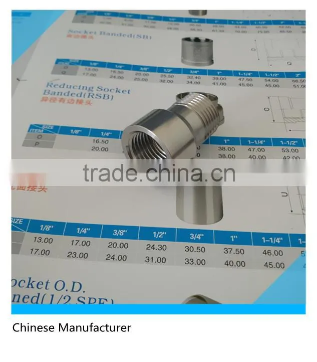 2015 Best Selling!! ISO228/DIN2999 Threaded Pipe Coupling CNC Machined
