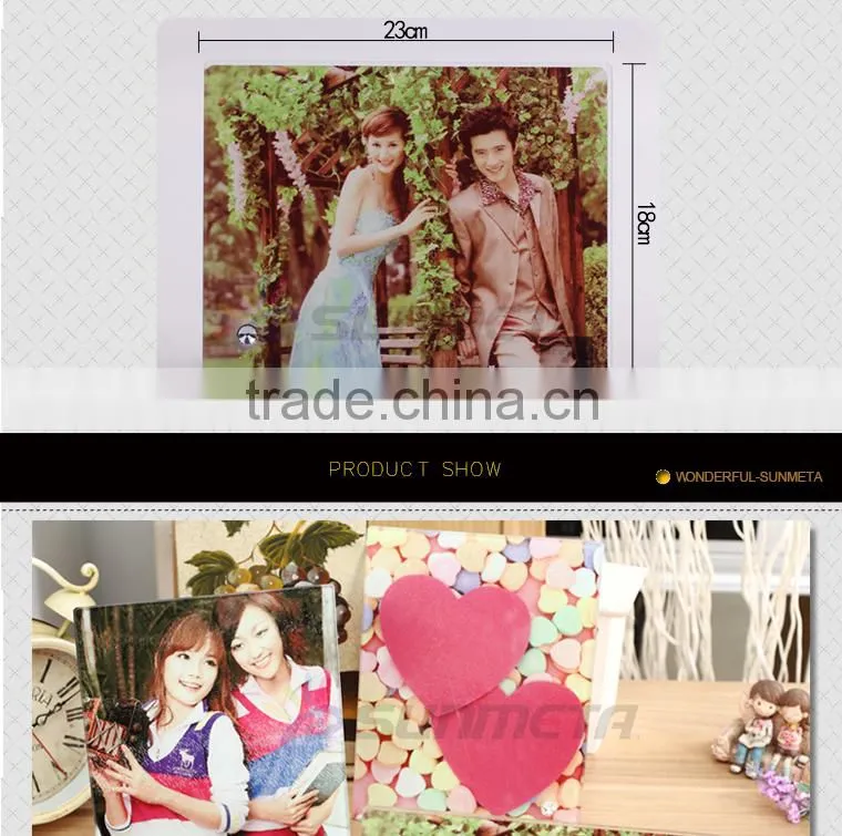 Sunmeta factory directly blank sublimation glass photo frame BL-16