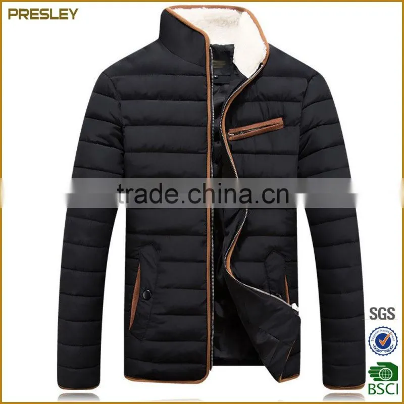 high quality winter Weatherproof Men's Puffer Jacket neck with fleece