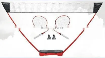 Portable badminton stand goal post.