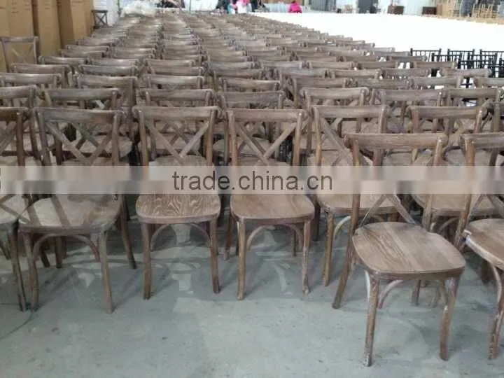 wooden oak wood antique cross back chair