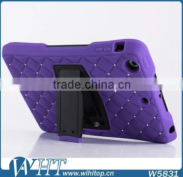 With Stand Combo Case for iPad Mini / Mini 2 Silicone Plastic 2in1 Hybrid Case