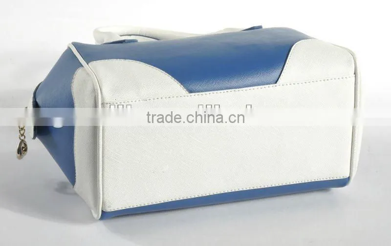 New arrival! Crisscross leather colorblock Satchel fashion handbags 2012