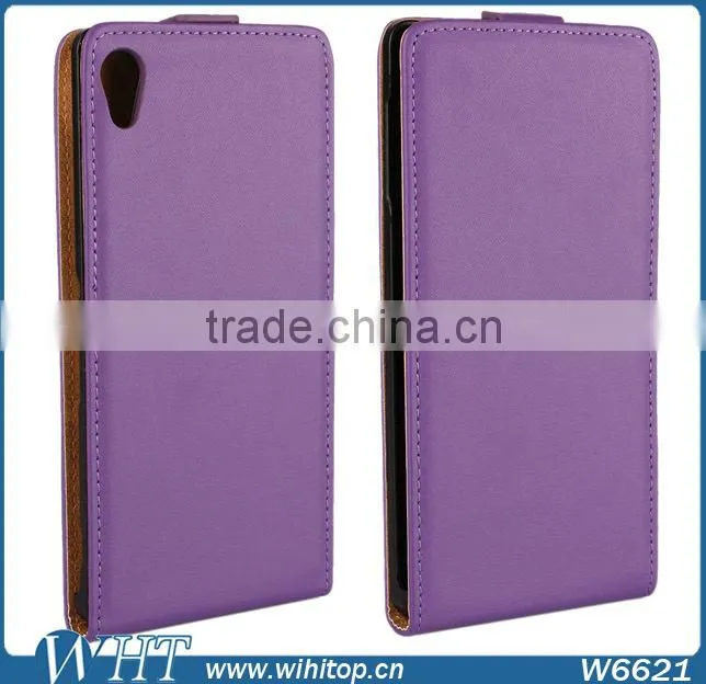 Fancy Cell Phone Case Magnetic PU Leather Vertical Flip Case for Sony Xperia Z4