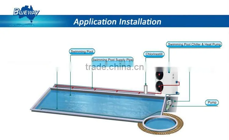 High Quality Swimming Pool Heat Pump Water Heater With High COP 60Hz