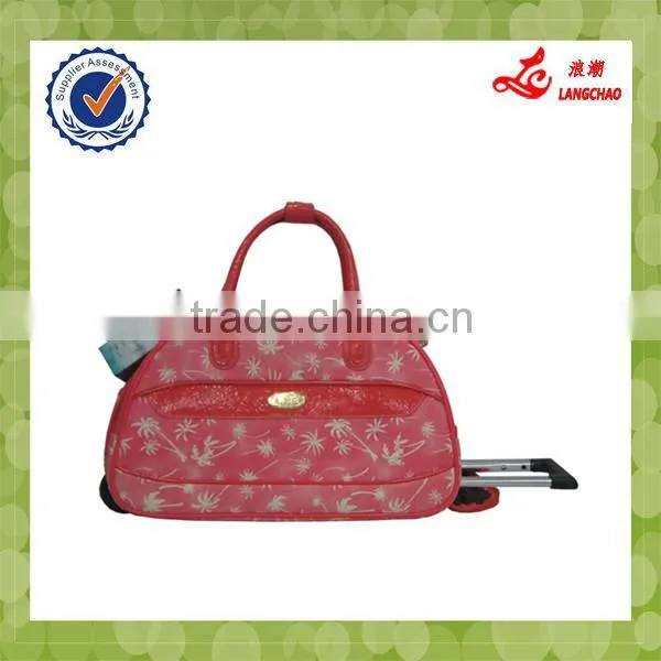 European Classical Designer Quality Leather Tarpaulin Duffel Bag