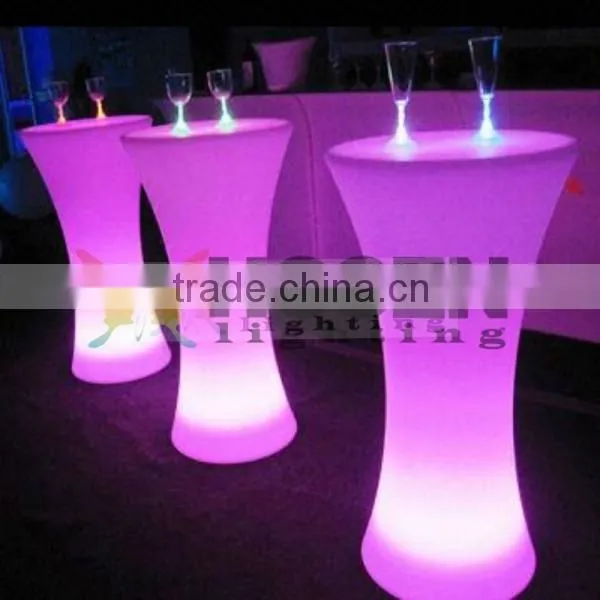 party plastic table led cocktail table for bar circle bar table 100cm