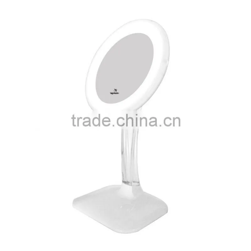 Square mirror with led