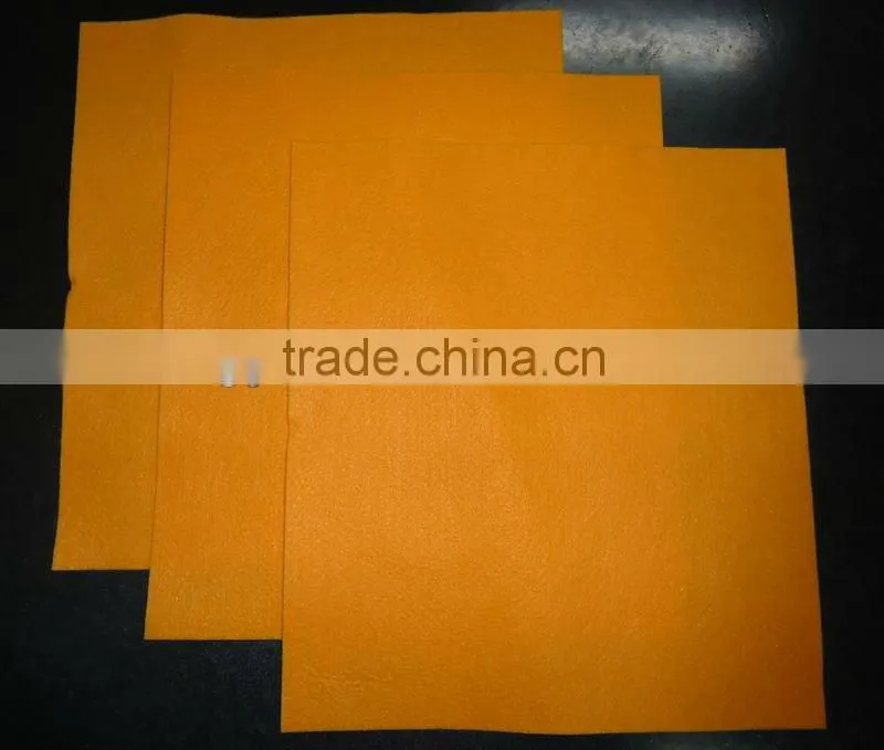Orange super absorbent germany nonwoven cleaning cloth (NEEDLE PUNCHED NONWOVENS, 80%viscose, 20%polyester)