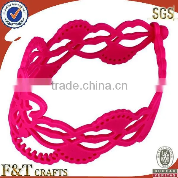 fashion thick custom cheapest debossed silicone allergy bracelet for cancer clarity