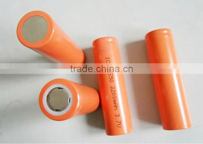 ICR18650 li-ion battery 2200mAh or 2000mAh battery