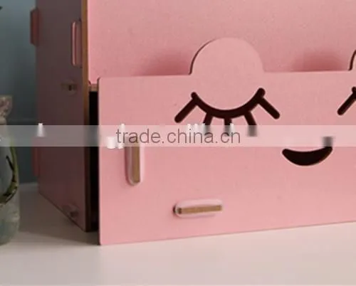 HOME-GJ hot sale pink decorative storage boxes wholesale, exquisite design makeup storage box