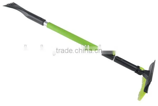 Big Size Extendable Aluminum Pole with Multi-function Snow Brush with plastic plate