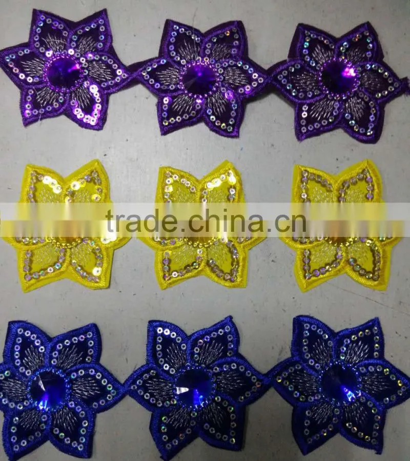 Sequins embroidery and manual adhesive series