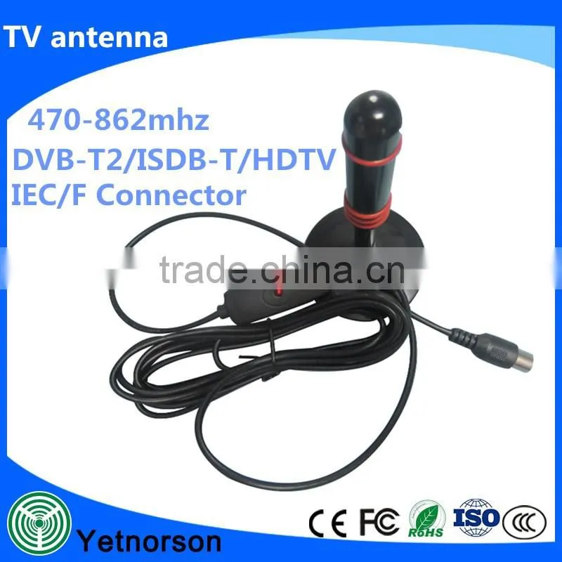 digital tv antenna 28 dBi high gain active indoor uhf tv antenna