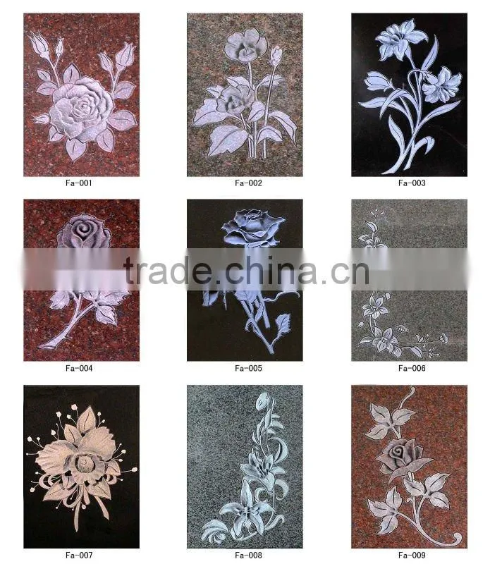 black granite funeral stones