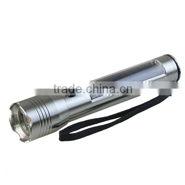 high power strong light USB charger solar power led torch
