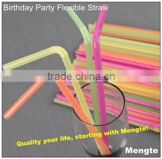 Mengte hot sell 7.75inch&6mm plastic party straws