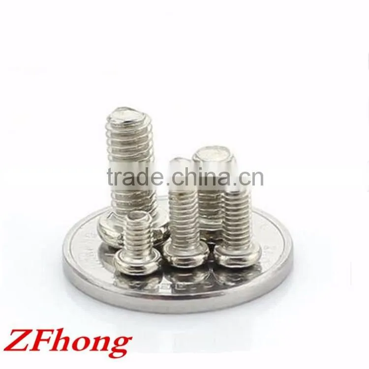 steel with silver color nickel phillip pan round head electronic micro screw
