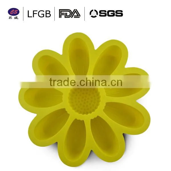 with stock! new style high quality flower shaped silicone cake mould