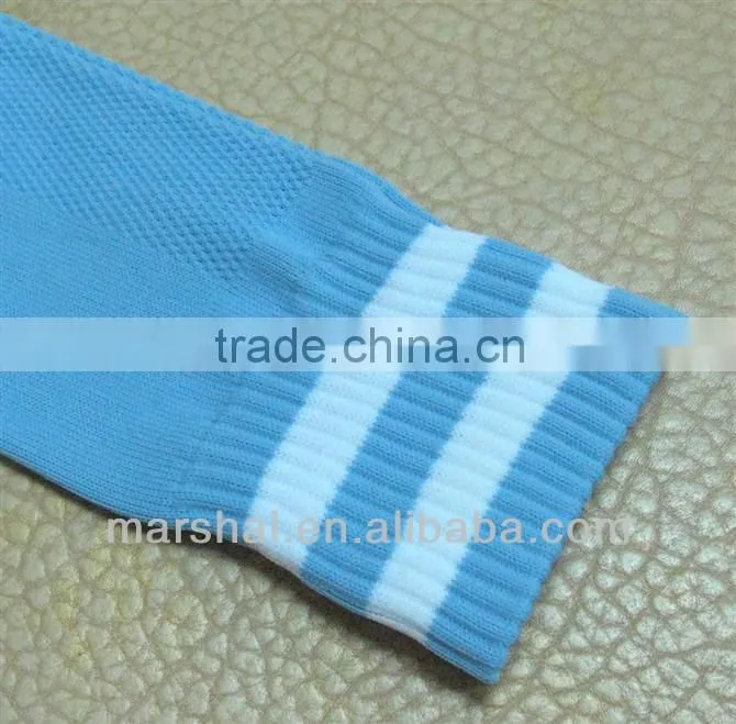 Cheap knee high soccer socks,striped football socks,elite wholesale football socks