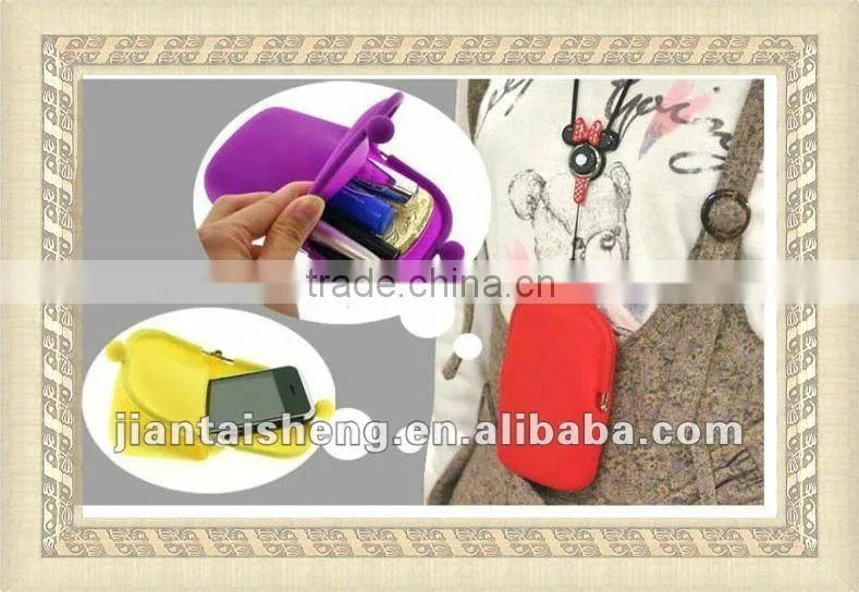 Silicone cell phone pouch, colorful silicone bag