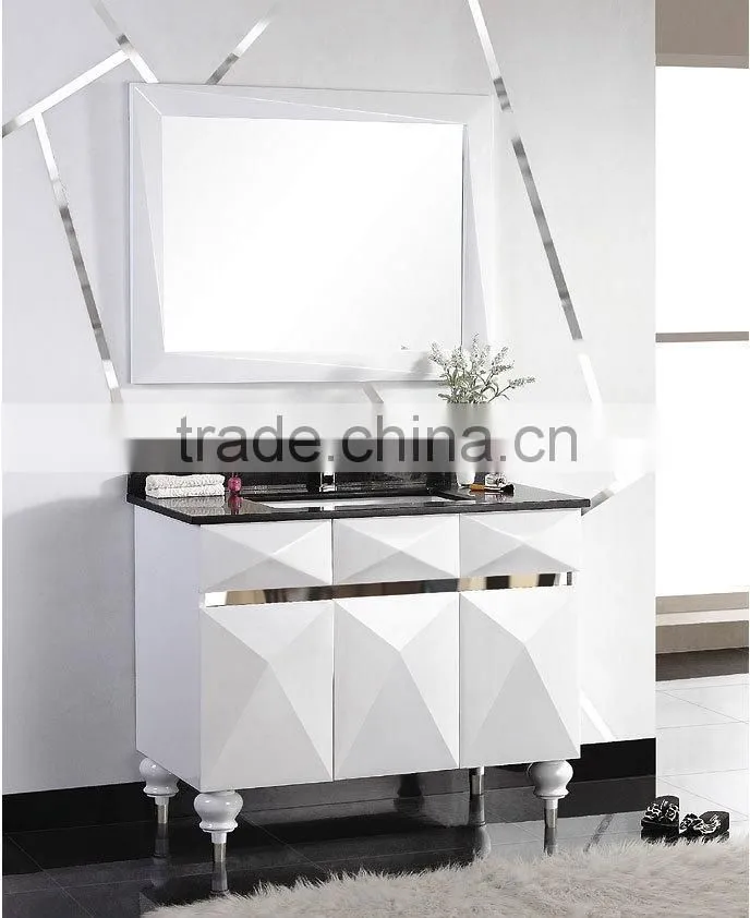 ROCH 8007 Sell Fast Solid Wood Bathroom Vanity OEM With Granite Counter Top