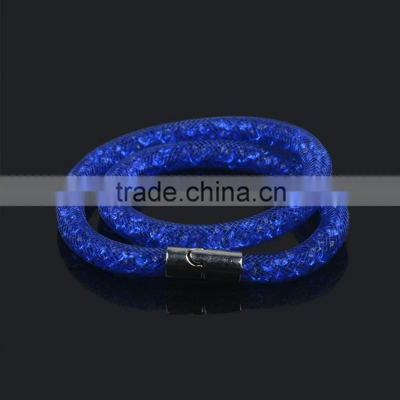 New design high good quality mesh stardust double bracelet for women