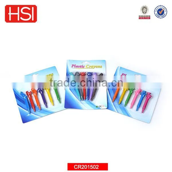 wholesale stationery set plastic wax crayon