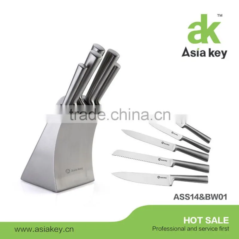 High Quality 7pcs Royalty Line Knife Set With Hollow Handle and Wooden Stand
