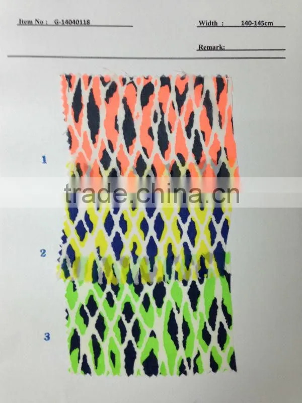 US$ 1/M up Chiffon Print Fabric Textile Stock Stocklot:G-14040118