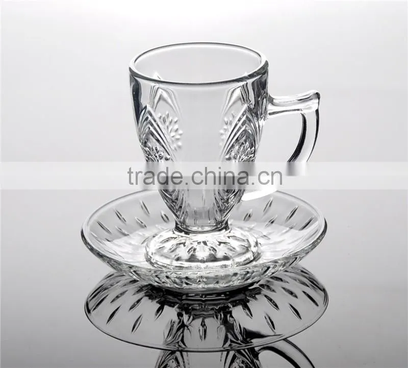 Factory Price Personlized Crystal Cup and Saucer