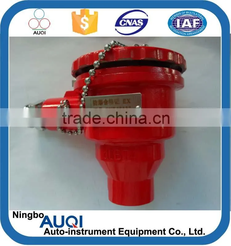 Anti-explosion head, PT100/T/J/E/K/N/S/R/B type wateproof moving head, SS304/aluminum thermocouple head