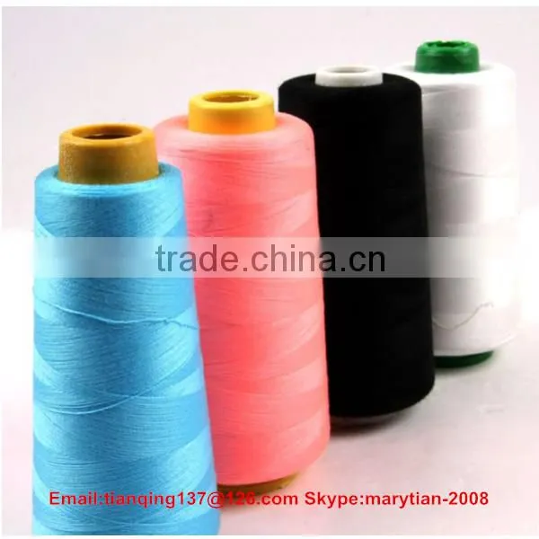 100% yizheng fiber polyester sewing thread 40/2 5000yards in white and colors