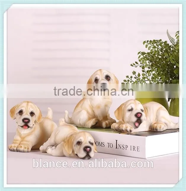 small resin dog statue lovely dog figurine for home decoration