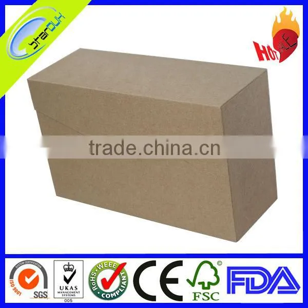 customized foldable kraft corrugated paper box with templete
