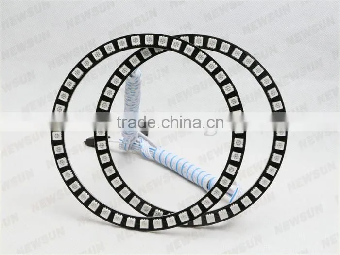 China supplier RGB led light 9-16V DC 5050SMD 4rings* 80mm led angel eyes for car rgb led ring light