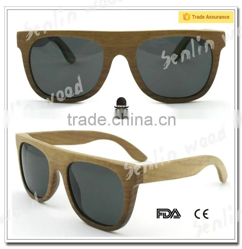 New Style Polarized Sun Glasses Wood For fashion women and handsome men