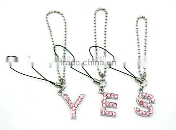 Newly Arrival Alphabet Mobile Phone Straps Wholesale